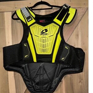 EVS Street Vex Chest Protector Hi-Vis Yellow Black L/XL Motorbike Armor Vest